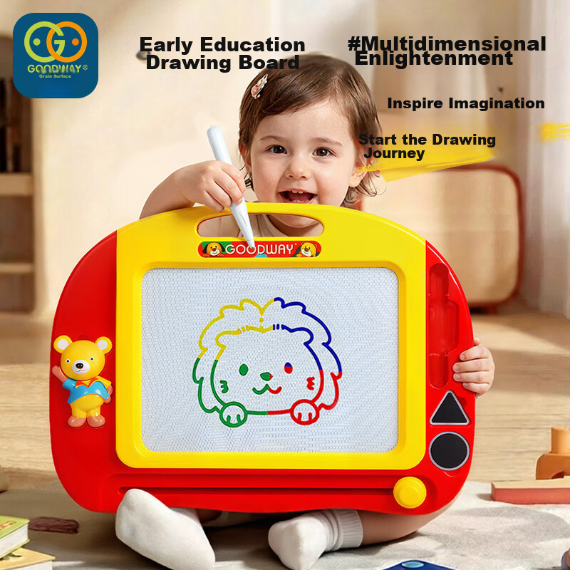 GOODWAY Children's Magnetic Erasable Drawing Board Toy for Ages 1-3 Baby DIY Doodle Painting Girls Birthday Gift