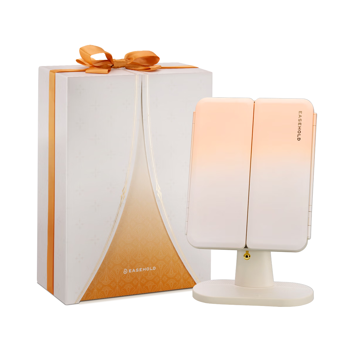 EASEHOLD Yijing Shell Makeup Mirror Smart LED Touch Desktop Gift Box Birthday Present for Women Wife