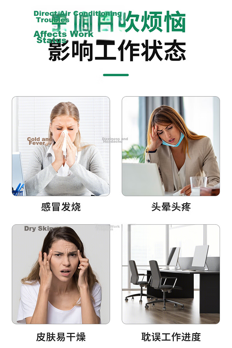 XIAO HUANG HOU Central Air Conditioner Wind Shield Adjustable 60-100CM Home Air Outlet Top Side Hanging with Light 3