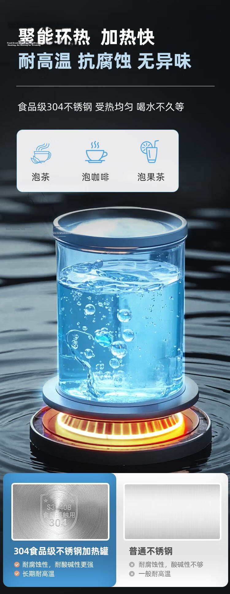 TRULIVA Home Desktop Water Dispenser Small Bottled Water Cooler Tabletop Office Warm and Hot Model 3019W Milk Preparation Kettle 3