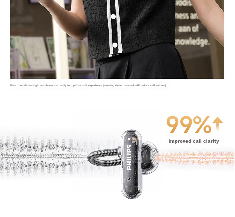 PHILIPS 2026 Latest Model Exclusive Launch Bluetooth Clip-On Bone Conduction Open-Ear Wireless Sports Earphones Long Battery Life TAQ2920 Blue 21