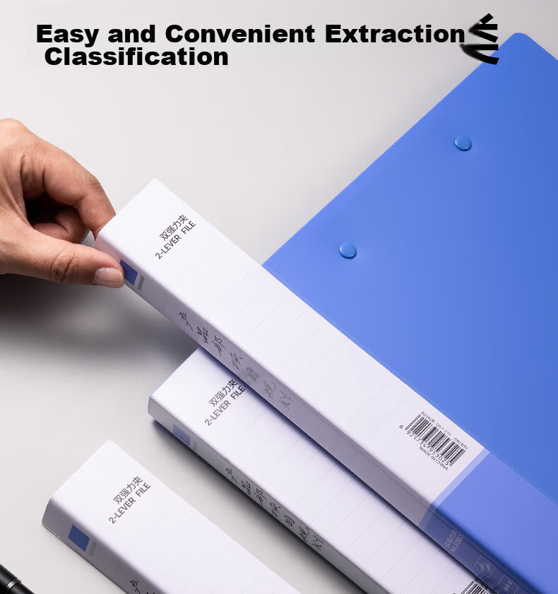 Deli A4 Metal Long Clip Binder + Sheet Protectors, Large Capacity Exam Paper Folder, Poetry Recitation Contract Clipboard, Study And Office Supplies, 5308ES Blue 9