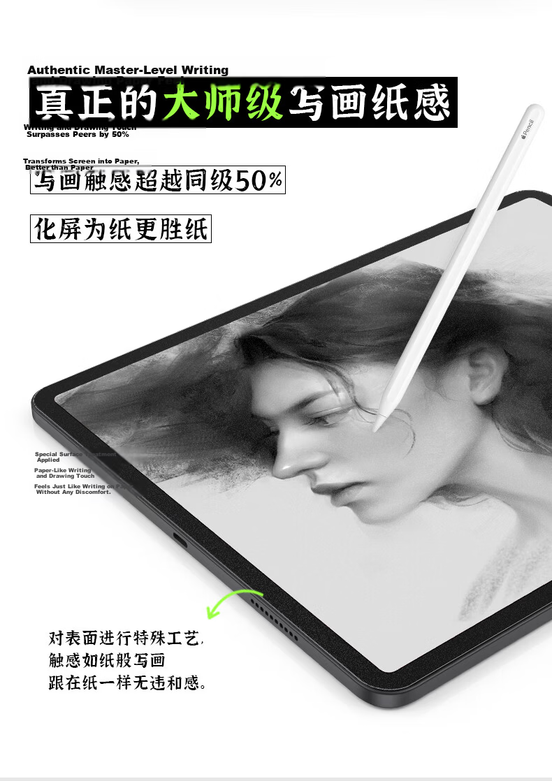 PROTESCREEN Anti-Glare Screen Protector for 2024 New iPad 12th Gen 3A Matte Paper Film Compatible with iPad Air 8 and iPad Pro 11-inch, Anti-Reflection, Handwriting Friendly 13