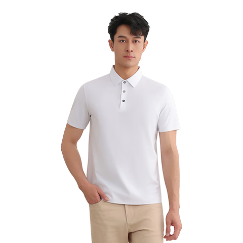 Xiahu Shijia Technology 200-Count Cool-Feel Short Sleeve Polo Shirt Summer Liquid Ammonia Mercerized Collar F079