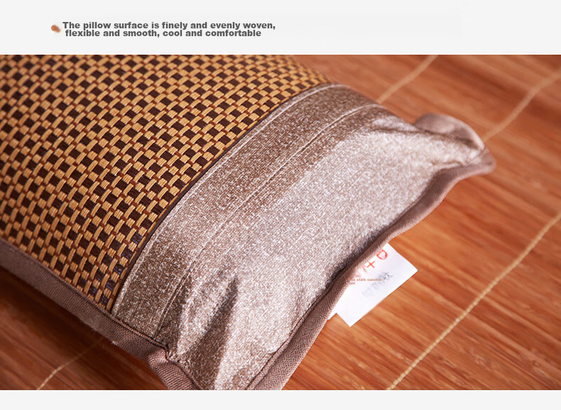 Hengyuanxiang Summer Cooling Pillow Rattan Mat Floral Pillow Core Tea Leaf Stem Filling Single Pack Junxia D1509 30*50CM 9