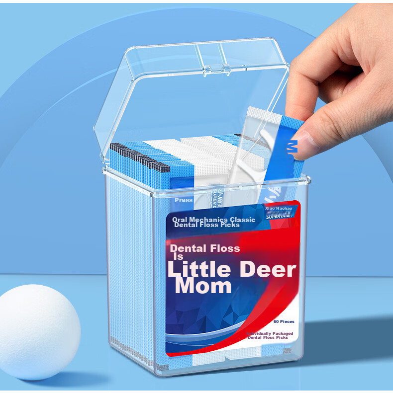 Little Deer Mom Single Pack Dental Floss Picks 3 Boxes 180pcs Ultra-fine Toothpicks for Adults and Children 18