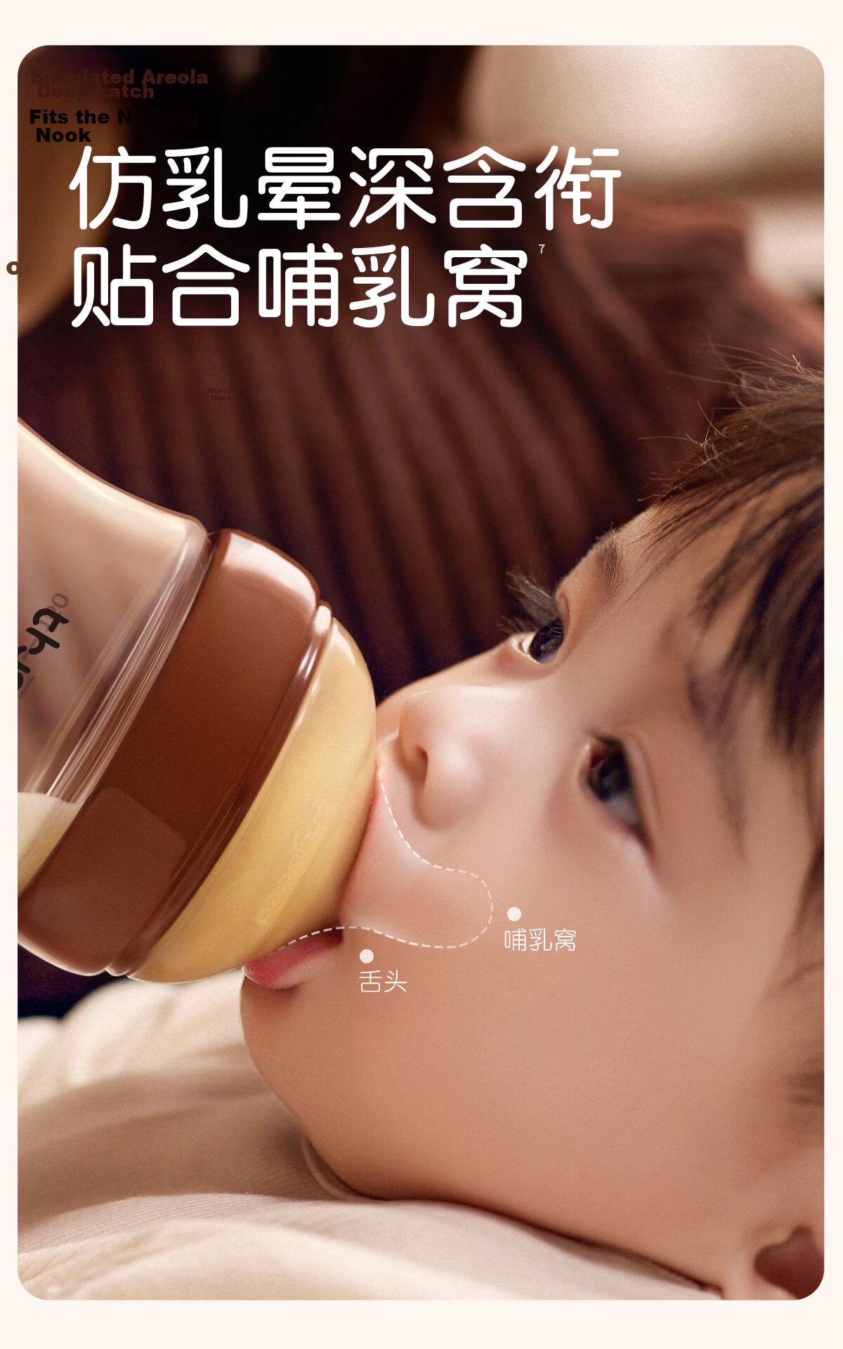 Shixi Newborn Baby Bottle 1-2 Months Anti-Colic PPSU Infant Breast-Like Anti-Choke Nipple 160ml 8