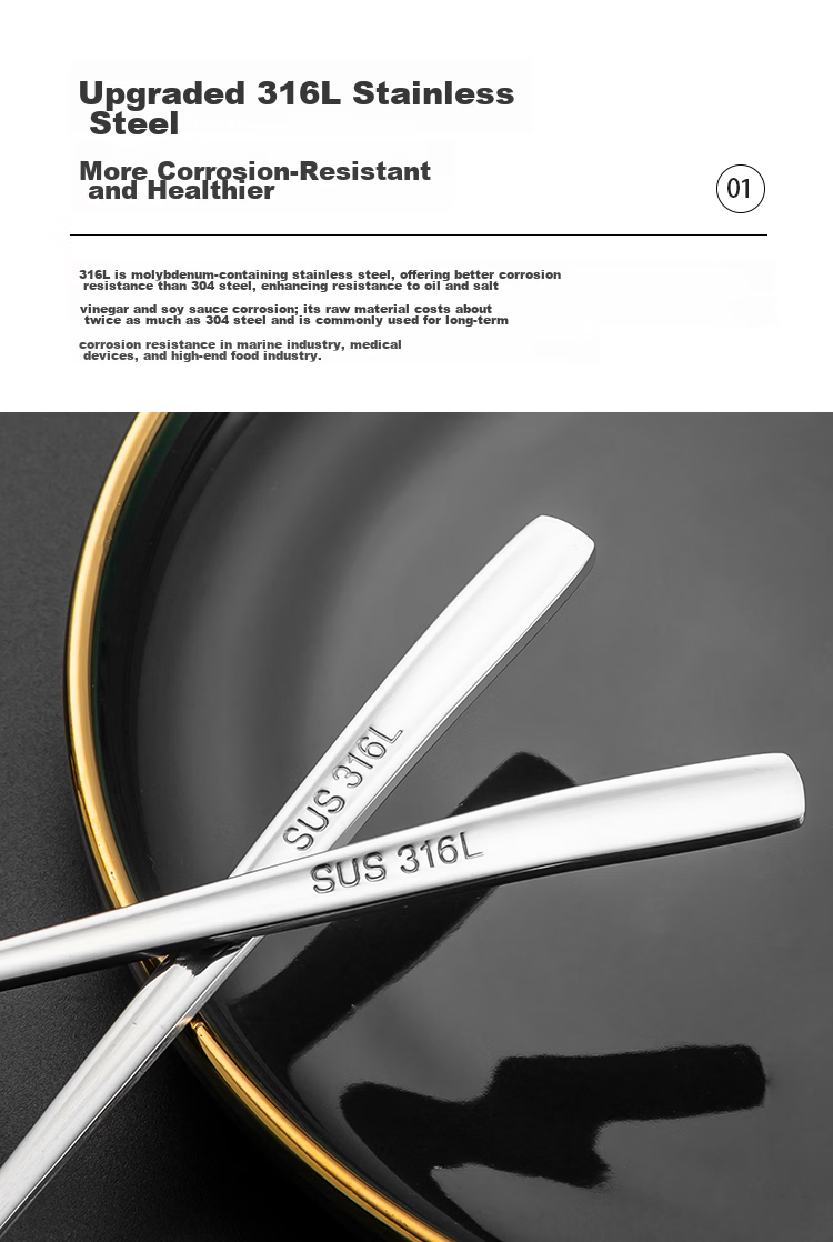 MAXCOOK 316L Stainless Steel Soup Spoon Large Round Bottom Serving Spoon Rice Spoon 2-Piece Set MCGC8475 3