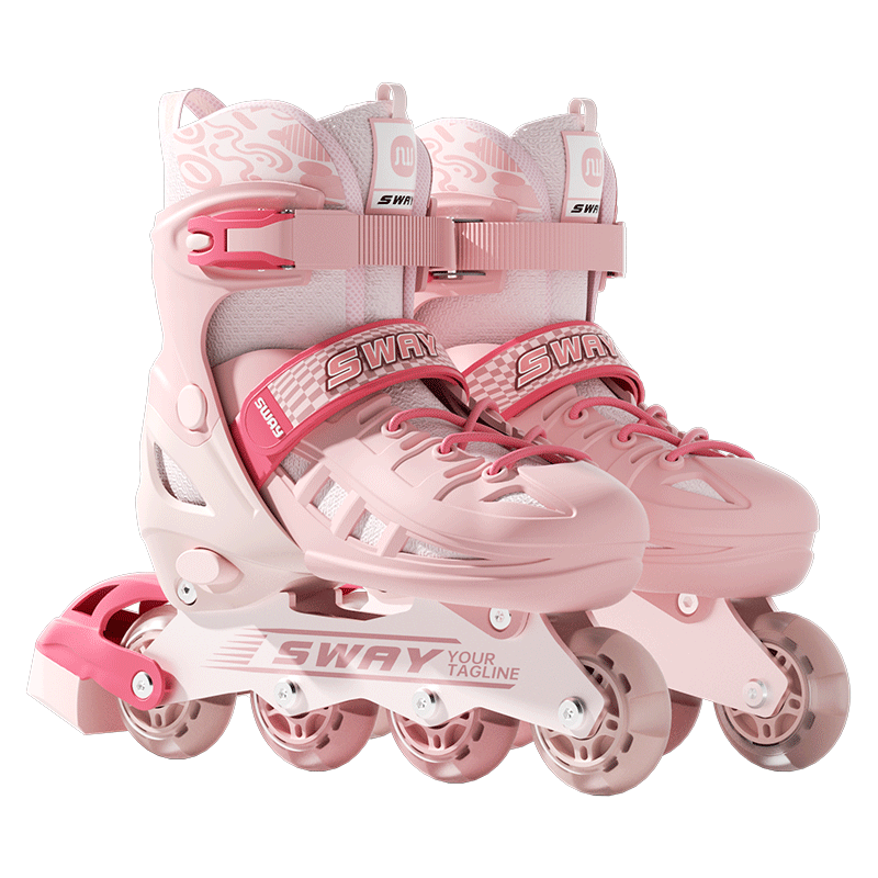 SWAY Adjustable Size Inline Skates for Kids Beginners Boys Girls Professional Adult Roller Skates