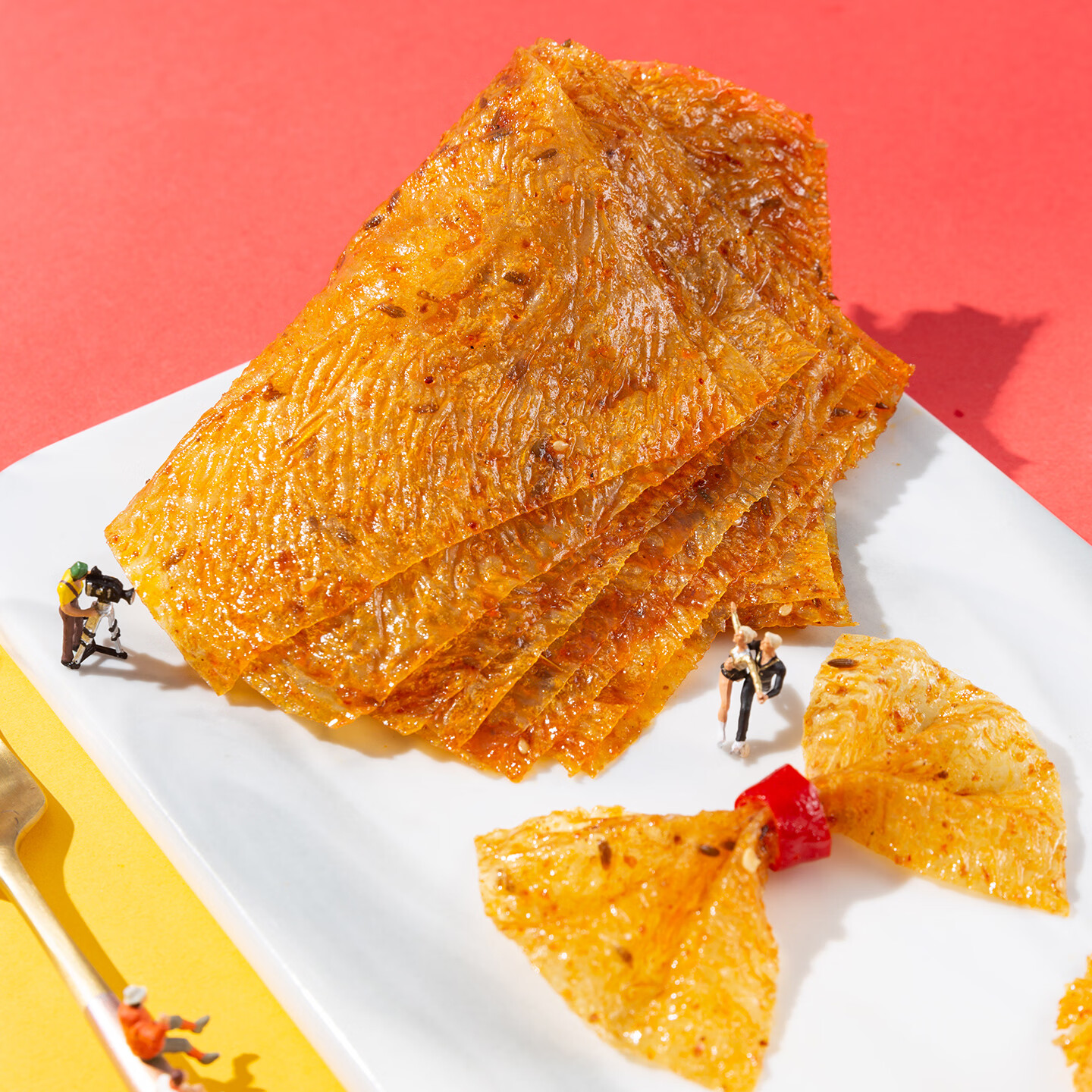 源氏老式大辣片 娱乐休闲解馋零食小吃豆皮辣条680g/袋 内含10包