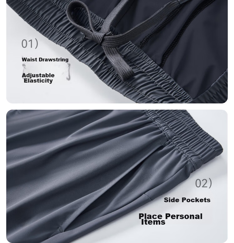 JD Original Men's Quick-Dry Sports Pants, Casual Trousers, Spring And Summer Men's Running Fitness Breathable Sweatpants, Training Pants for Men, Rhinoceros Gray, XL 24