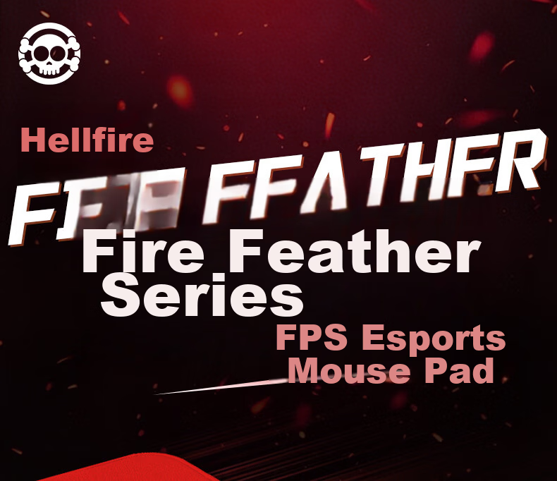 HELLFIRE Gaming Mouse Pad Ultra-Smooth Narrow Edge Large Size Dota FPS Delta 400x350x4mm Fiery Red Tide 1
