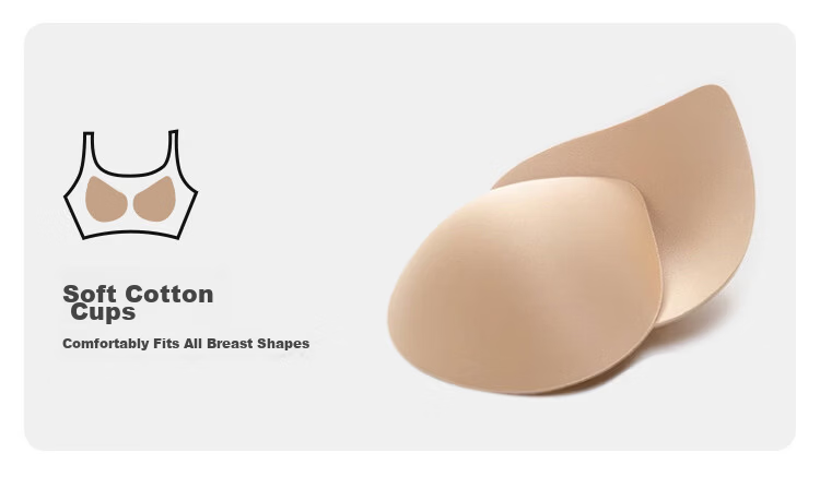 Urban Beauty 2-Pack Lightweight Seamless Foundation Liquid Sports Bra Anti-Sagging Side Support Wire-Free Push-Up Vest Bra 9