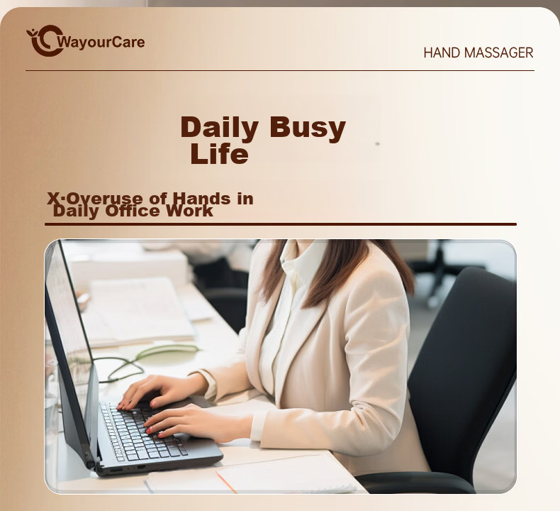 WayourCare An You Ke Hand Massager Carpal Tunnel Syndrome Massager Finger Palm Wrist Joint Hand Care Wrist Support Heat Therapy Gift for Mom Girlfriend Birthday 3
