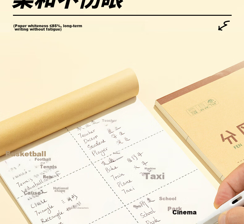 M&G A4 Draft Notebook, Middle School And Graduate Student Blank Calculation Notebook, Exam Thickened Scratch Paper Notebook, White Paper, 5 Books GA4561 for Junior High And High School 9