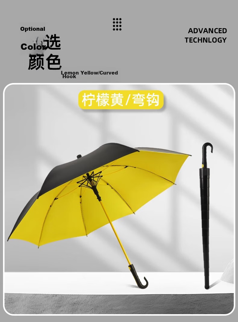 Hakkai Bird Automatic Blackout Sun Umbrella, Dual-Use for Rain and Sun, Large Canopy, Windproof Reinforced, Outdoor Work and Business Use 10