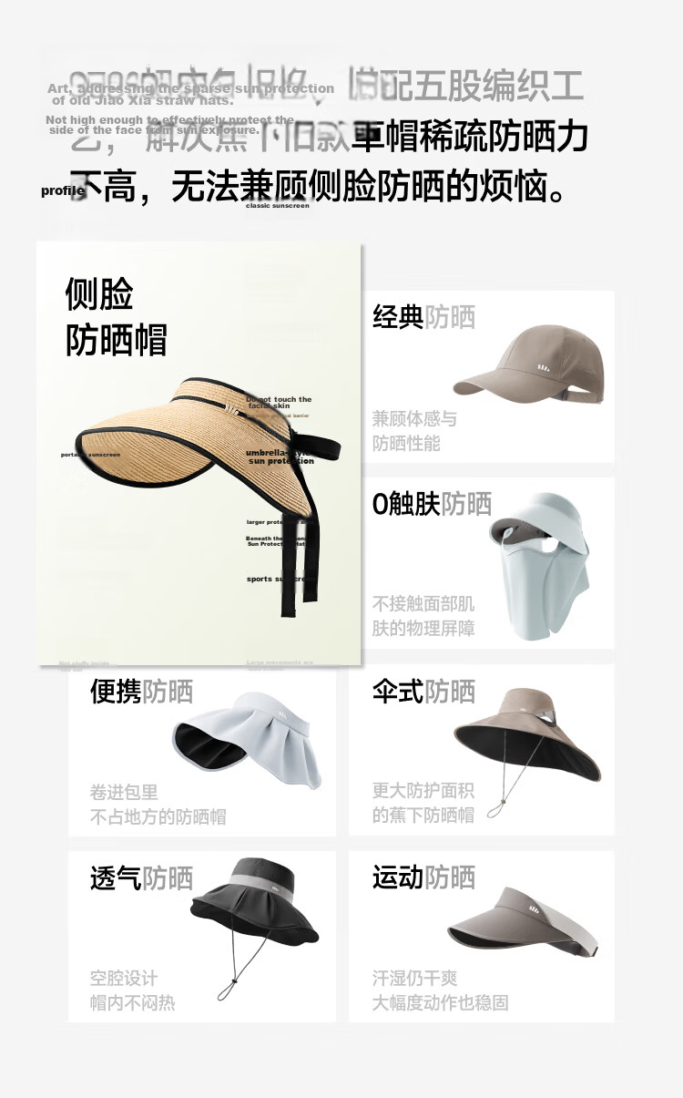 Beneunder Sun Hat, Summer UV Protection Hat for Women, Straw Hat, Wide Brim Sunhat, UV-Resistant, Egg Roll Style Hat UL558 2