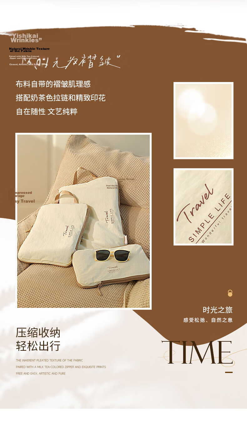 Baicaoyuan Travel Storage Bags Luggage Organizer Underwear Clothes Packing Bags for Travel Business Trip M Size 2 Pieces 30