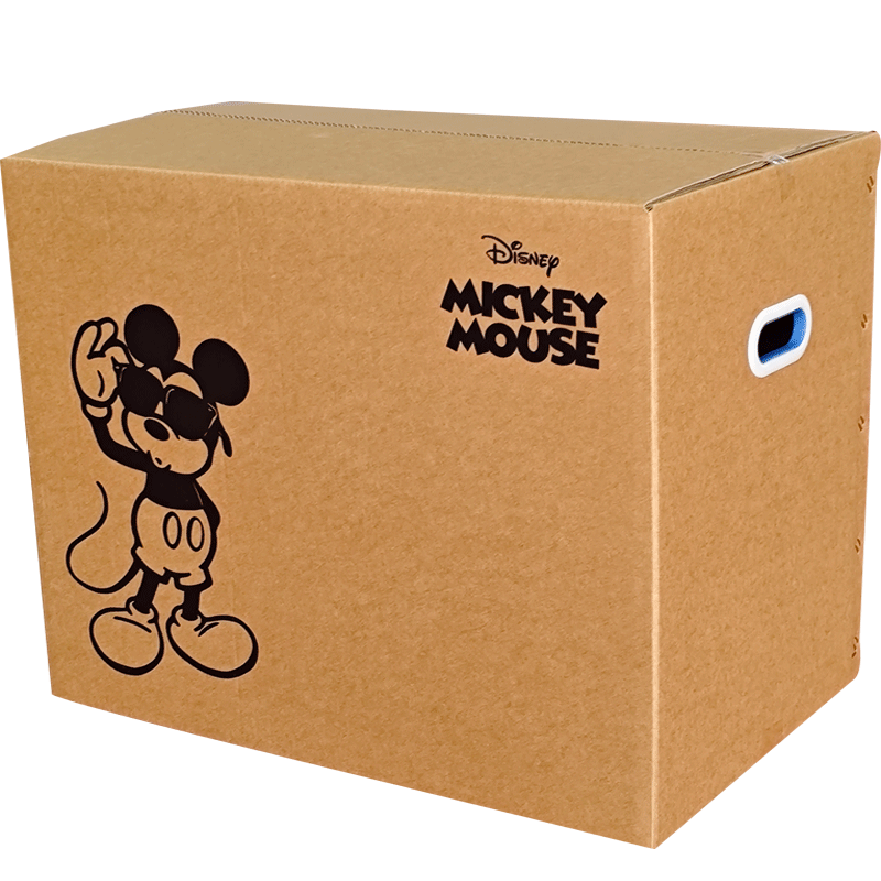 QDZX Disney Moving Boxes Large Storage Organizing Office Boxes Mickey with Handles 60*40*50 (3 Pack)