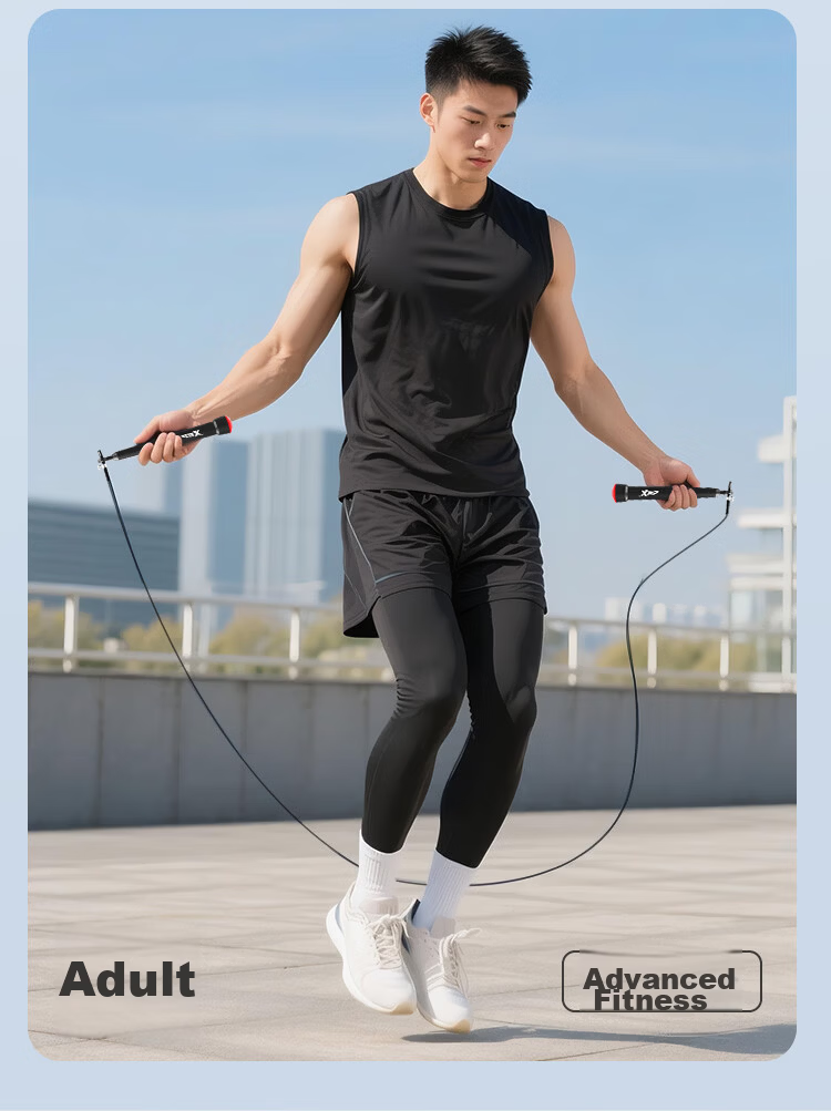 XTEP Speed Jump Rope Steel Wire Middle School Exam Competition Special Lightweight Double Under for Students Adults Fitness Weight Loss 15