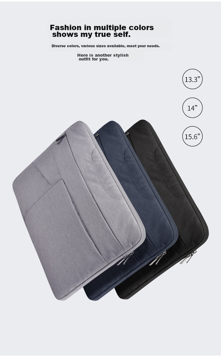 BUBM Laptop Handbag for Men, Suitable for Apple, Lenovo, Huawei 13-Inch Computers, Briefcase Inner Pocket Bag 8