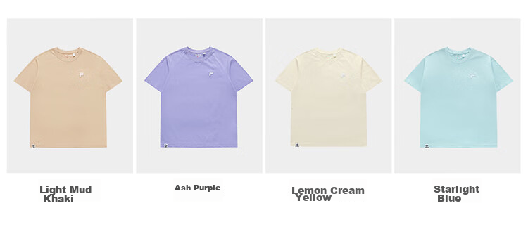FILA FUSION Fashion Casual Couple's Knit Short Sleeve Summer Cotton T-Shirt 4