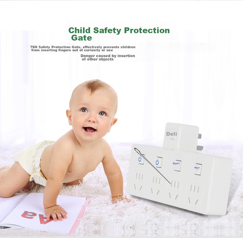 Delipow Socket, Adapter Plug/triangle-Shaped One-To Multifunctional/distributed Control Switch/wireless Conversion Socket 8