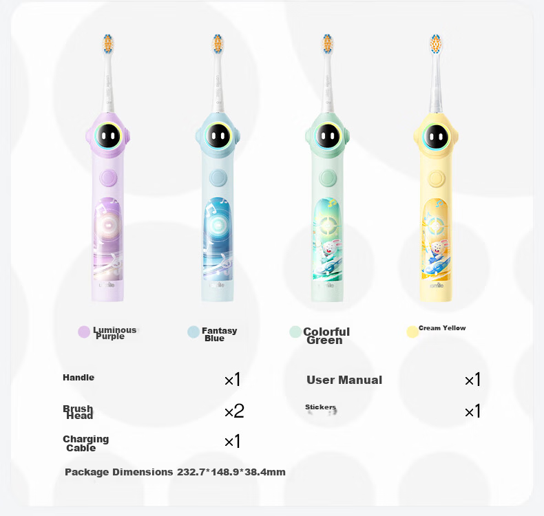 Usmile Smile Plus Kids Electric Toothbrush JD Self-operated 3-6-12 Years Q20 Green Birthday Gift Children's Gift [618 Price Guarantee] 11