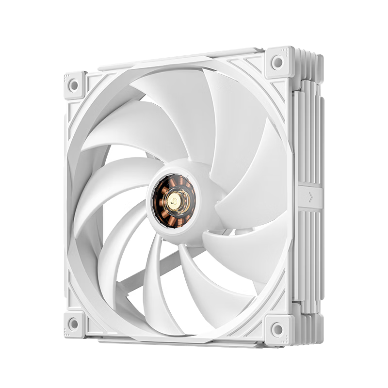 SUDKOO MACH140 White Case Cooling Fan / Mach140 White / 30mm Industrial Grade Fan / Three-Phase 10-Pole 12-Slot Motor / Central Transparent Window / 6-Year Warranty