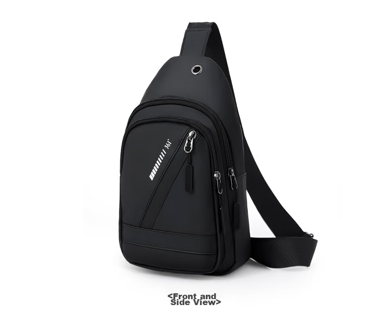 361° Men's Large Capacity Shoulder Bag Crossbody Casual Commuter Chest Bag Simple Sports Sling Bag Travel Small Backpack 11