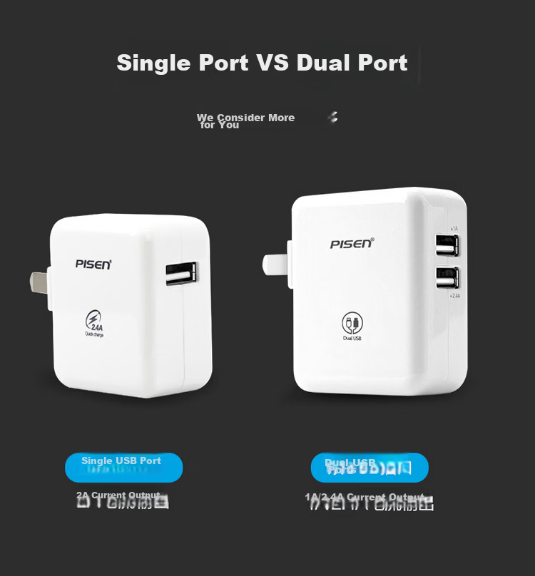 Pisen 3C Certified 22.5W Charger USB Charging Head Compatible with Huawei Mate80 Pro/Pura70, Honor, Xiaomi Android Phones, OPPO/Vivo, Apple 1716 Plug 14