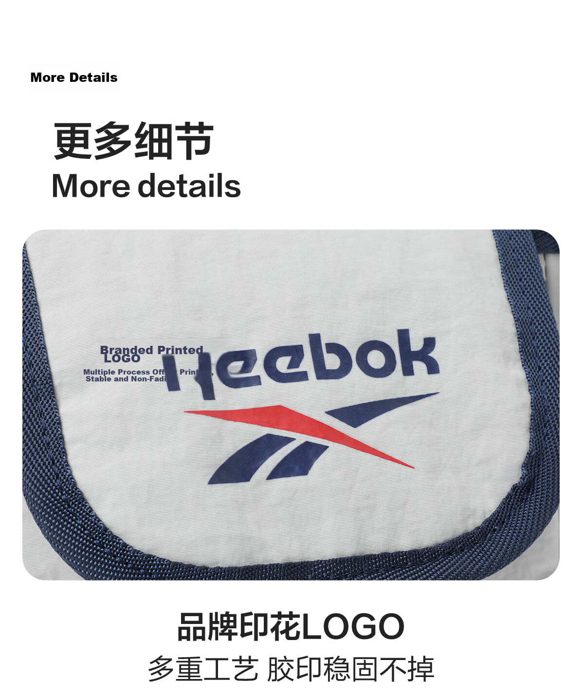 Reebok Fashion Single Shoulder Crossbody Phone Bag Portable Lightweight Storage Pouch Outdoor Sports Cycling Commuting Mini Small Bag 17