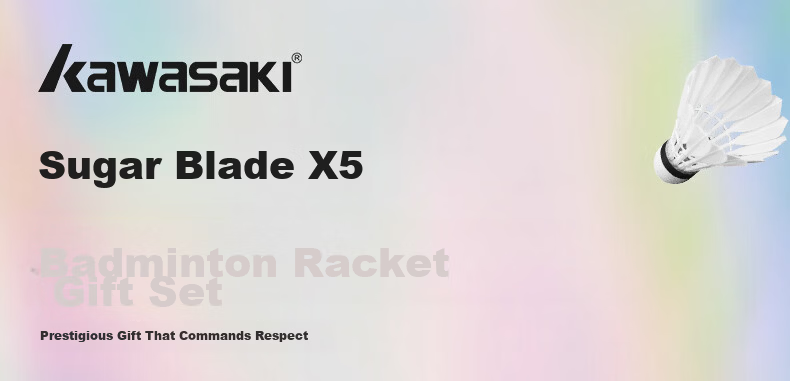 KAWASAKI Limited Edition Badminton Racket Gift Set Unisex Full Carbon Ultra-Lightweight Single Racket Birthday Gift for Couples 1
