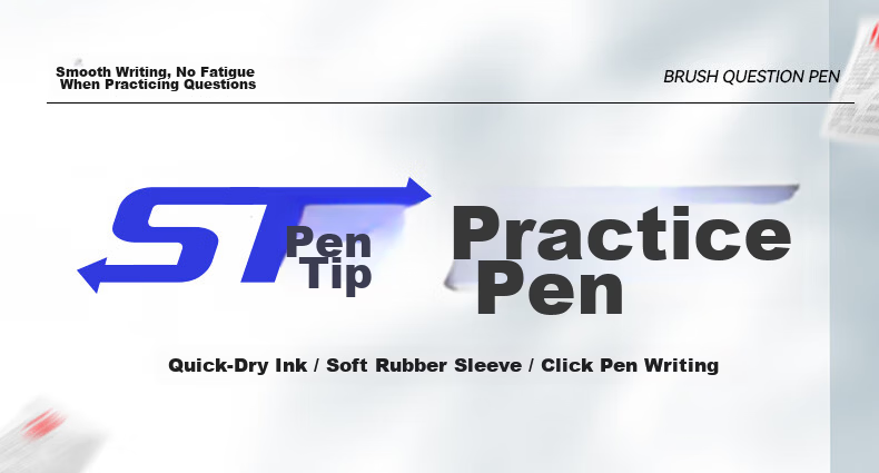 AIHAO 0.5mm Retractable Gel Pen, Quick-Dry Carbon Fiber Tip, Black Ink, Student Exam Use, Pack of 6 D4890 1