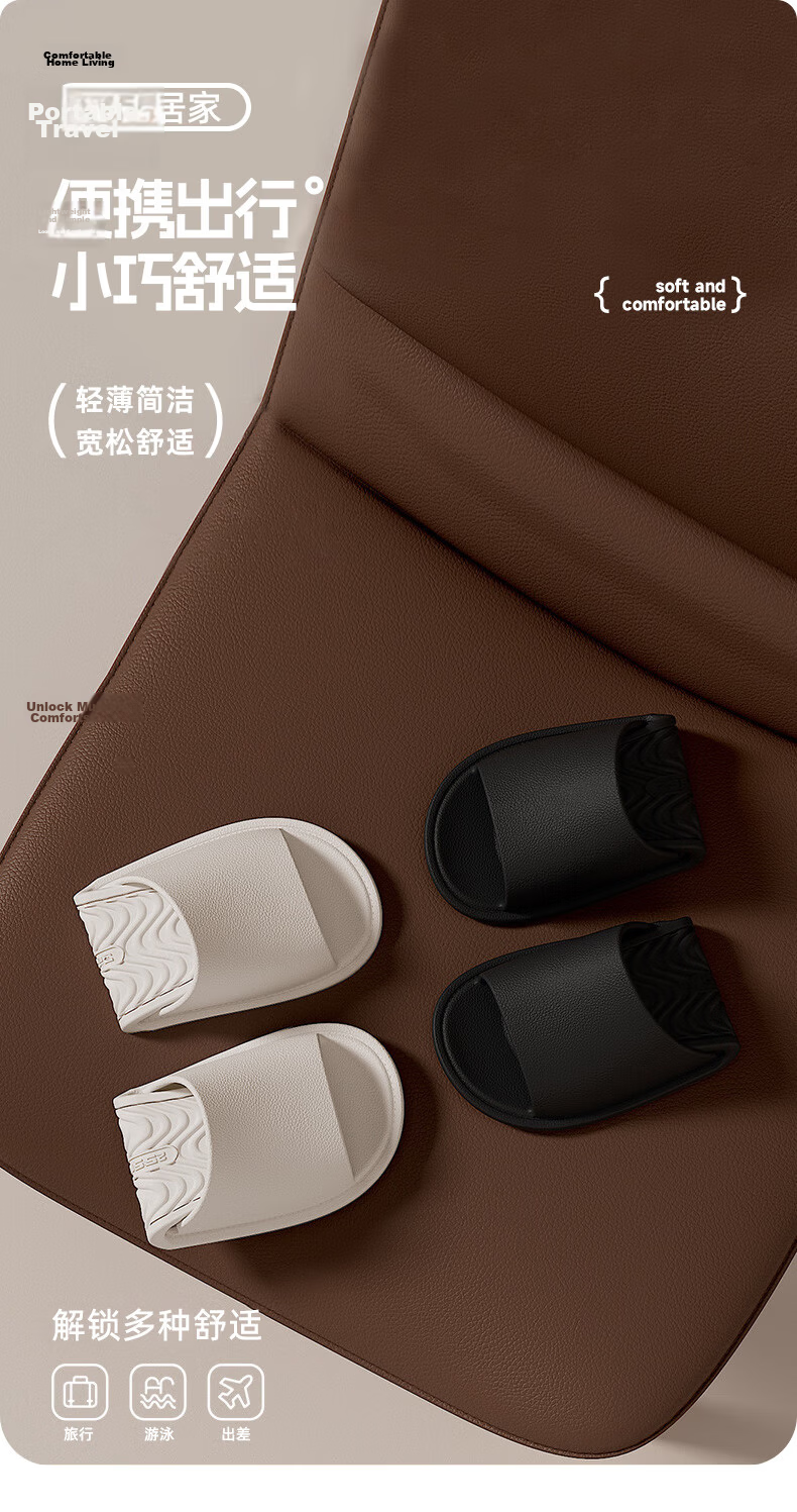40,000 KM Foldable Travel Slippers Women Portable Non-Slip Swimming Men Business Hotel Slippers 1