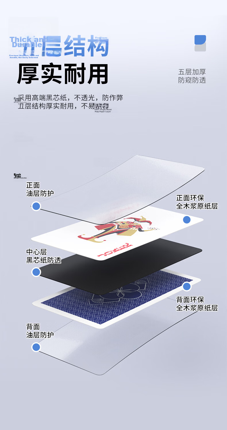 Hechen Guandan Card Signaling Device Double-Sided Frosted Competitive Reminder Card Guandan Poker Signaling Code 10