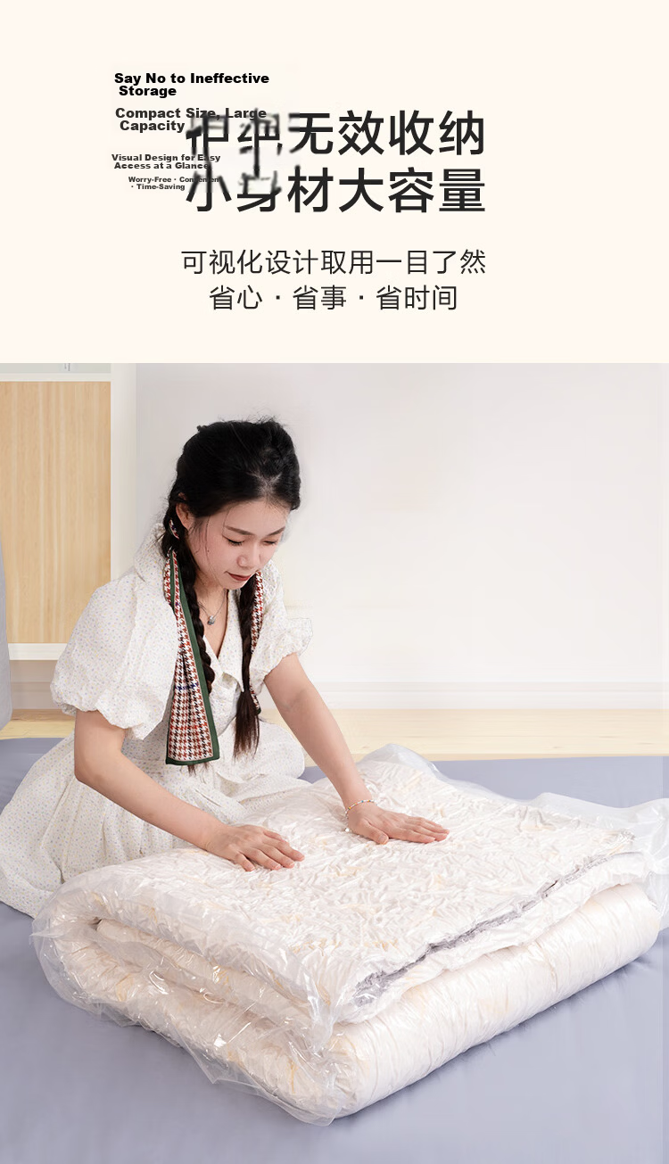 DR.STORAGE Latex Mattress Vacuum Compression Storage Bag Packing Moving Quilt Sofa Cushion [100*150] 3