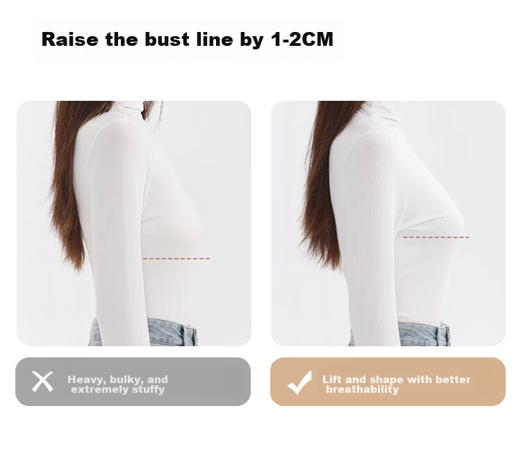 GRACEWELL Thin Breathable Seamless Invisible Bra Foundation for Sagging Underbust, Push-Up and Side Support Bra 4