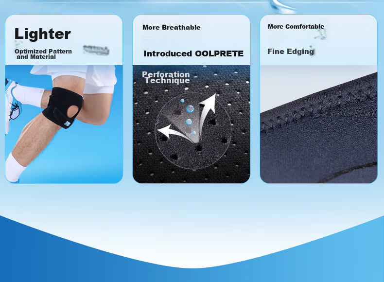 LP Badminton Knee Brace, Patella Compression Protection, Adjustable Lightweight Oversized Single Pack MLS01 5