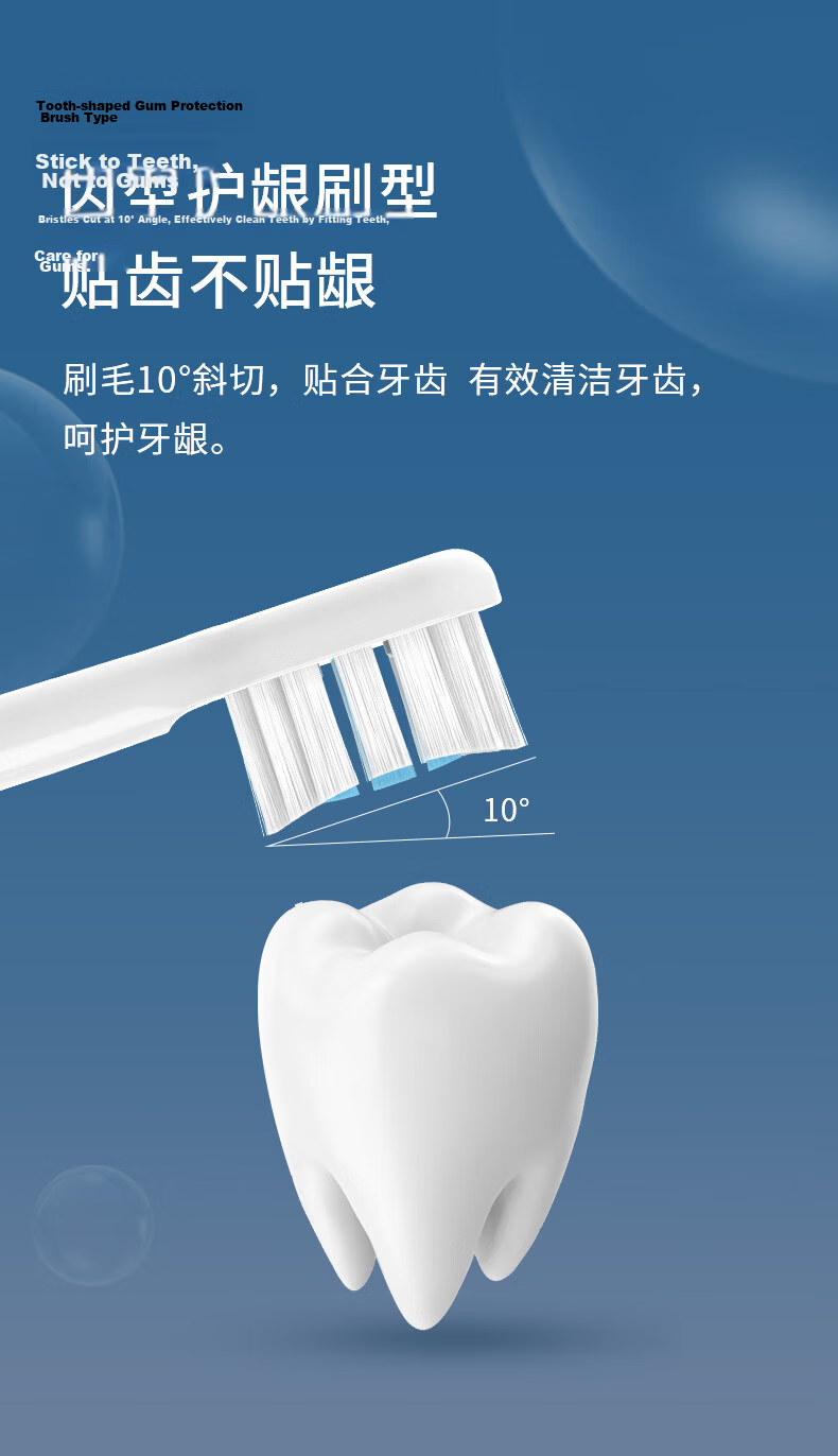Donailun Replacement Toothbrush Heads for Xiaomi/Mijia Electric Toothbrush T301/T302/T501 Standard Cleaning 6-Pack 7