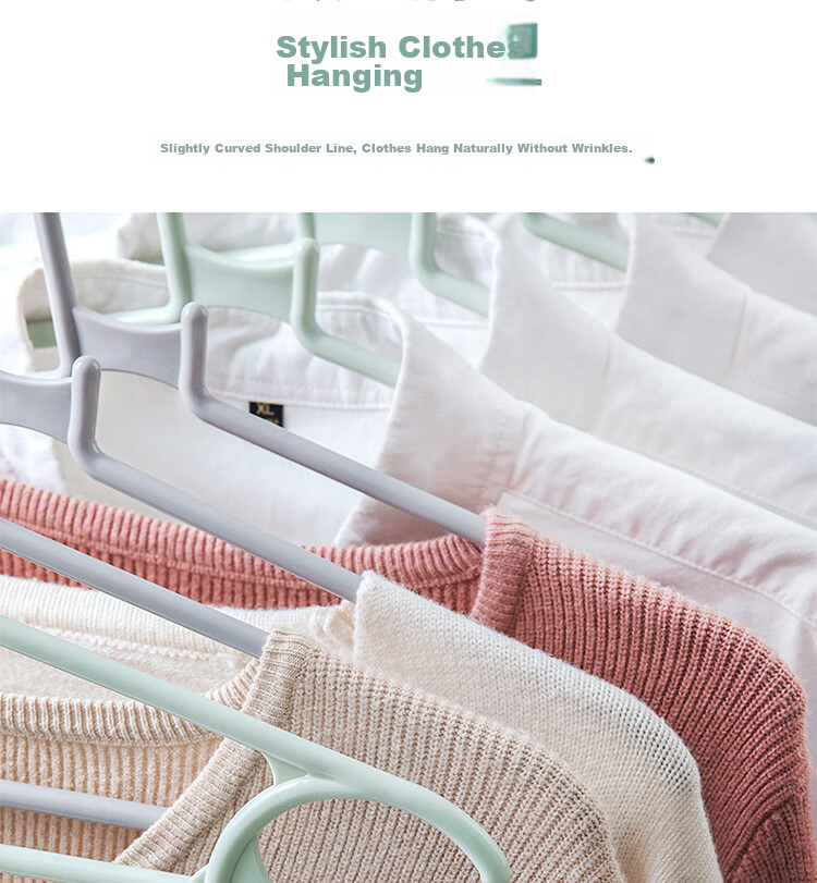 Camellia Coat Hanger, Clothes Drying Rack, Clothes Hanger, Clothes Drying Rack, Clothes Support Hanger, 18 Pieces 4