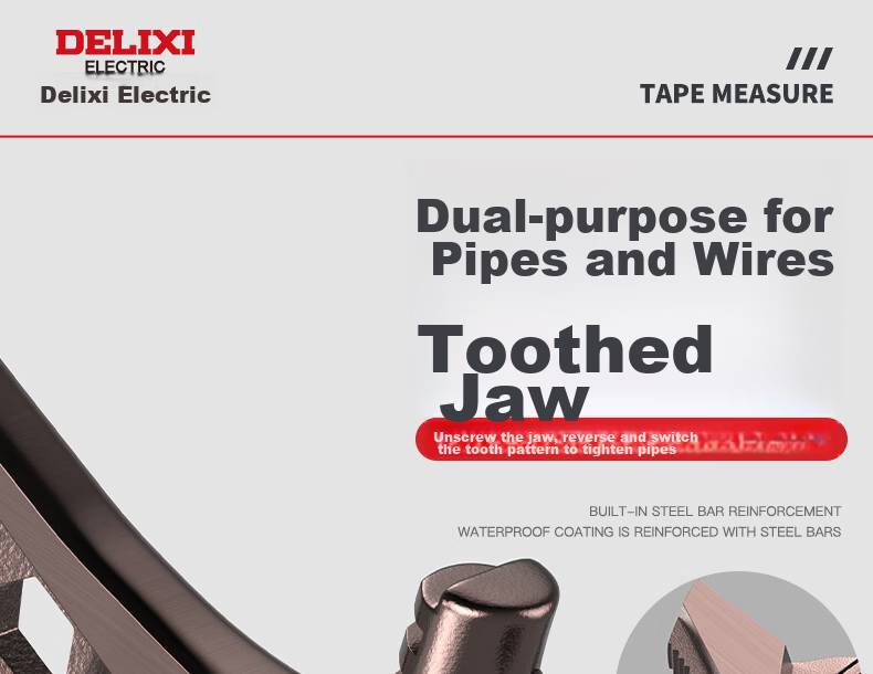 DELIXI ELECTRIC Black Nickel Adjustable Wrench Multi-Functional Household Open-End Plumbing Wrench 300mm 9