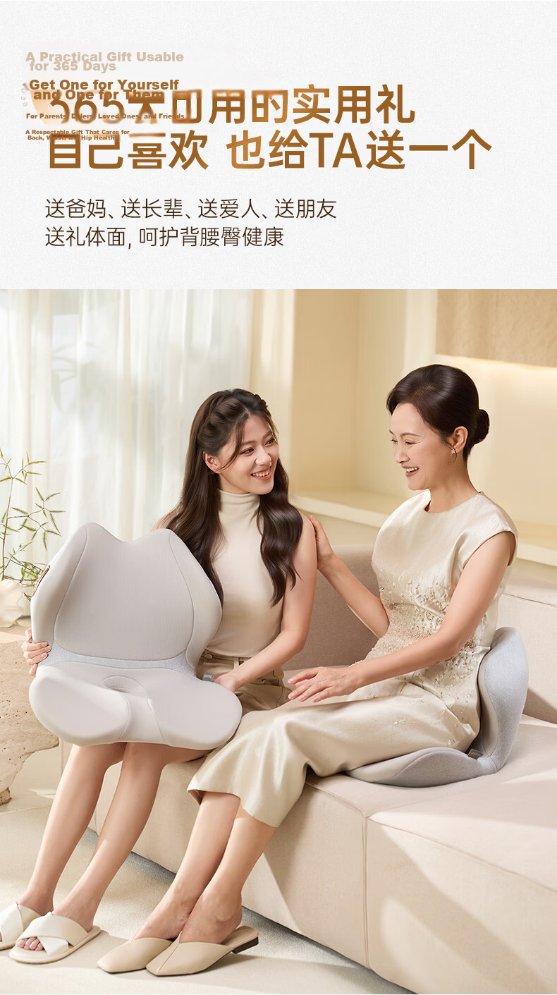 Ecomed German Lumbar Support Posture Chair Ergonomic Car Office Seat Cushion Waist Massager Back Support for Long Sitting Gift for Parents and Partner Birthday 16