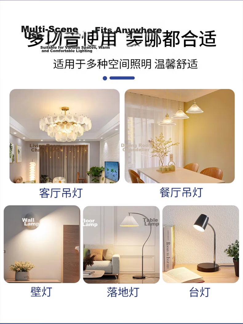 Jinggong LED Sound Control Sensor Bulb E27 Large Screw High Sensitivity Commercial Factory Voice and Light Control High Brightness Bulb 9W White Light 4
