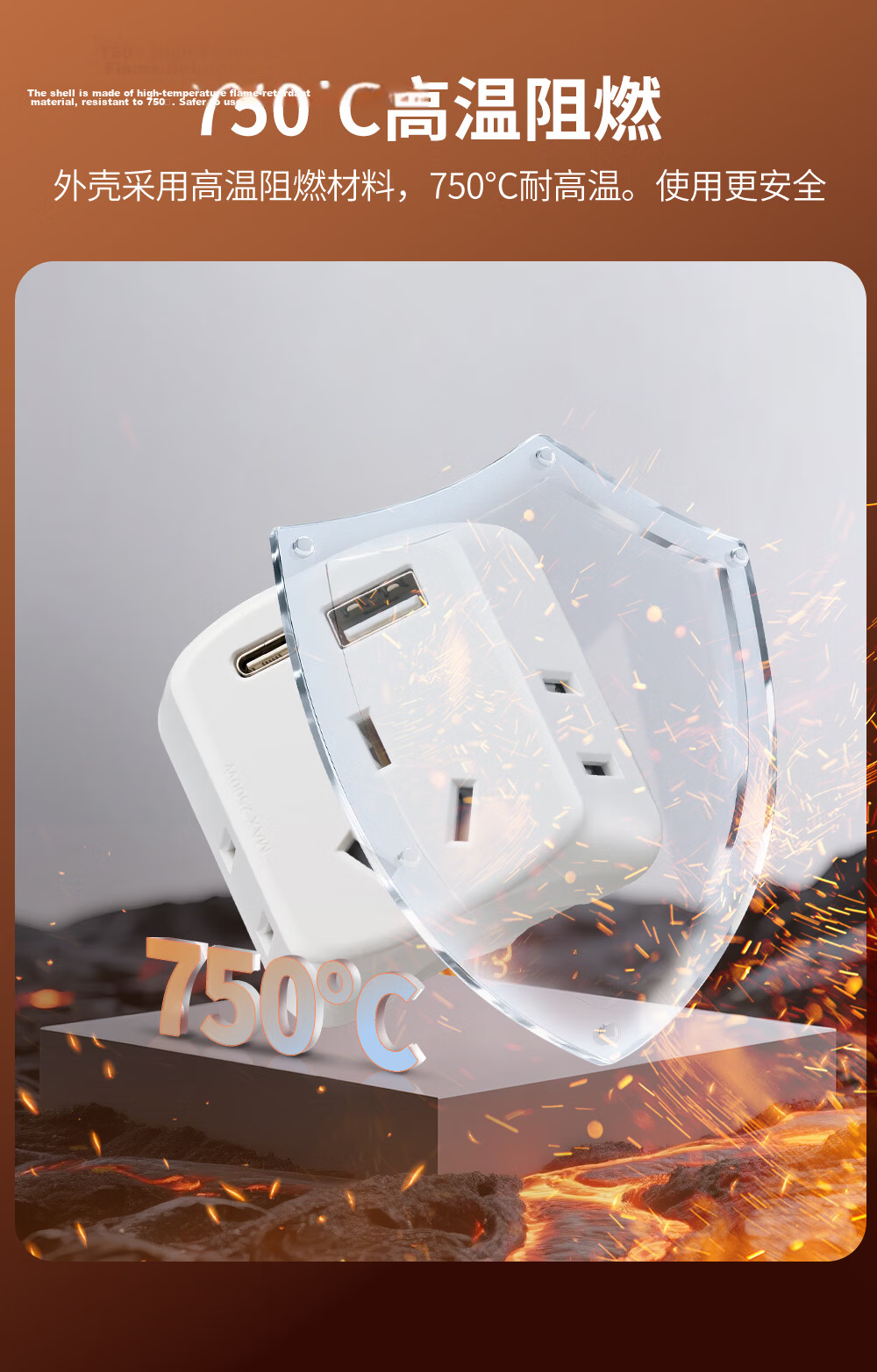 Delixi Mini USB Cube Power Strip Socket/Extension Socket/One-to-Five Expansion Converter for Bedroom Kitchen Wireless 3-Socket + 1A1C 3