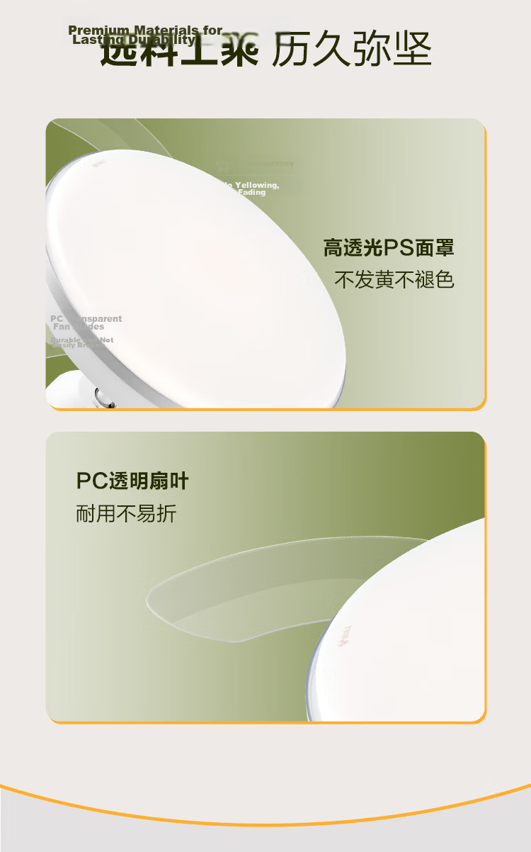 BULL Fan Light GF06ET Mijia Smart Remote Control Full Spectrum Stepless Dimming 36-inch 48W Dining Bedroom Living Room Lamp 19