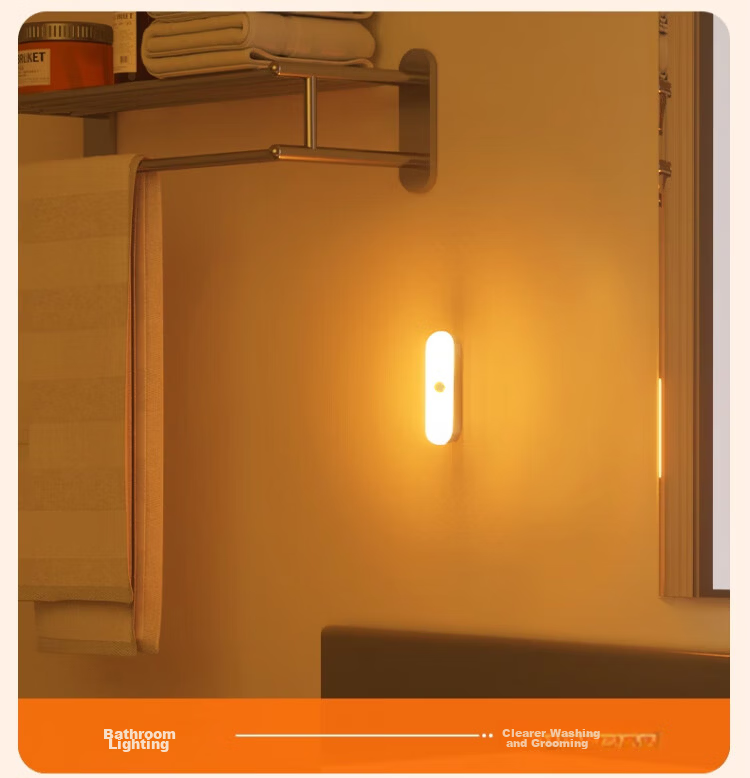 Heartfelt Human Sensor Rechargeable Magnetic Night Light Bedroom Bedside Portable Atmosphere Cool Glow Lamp 11