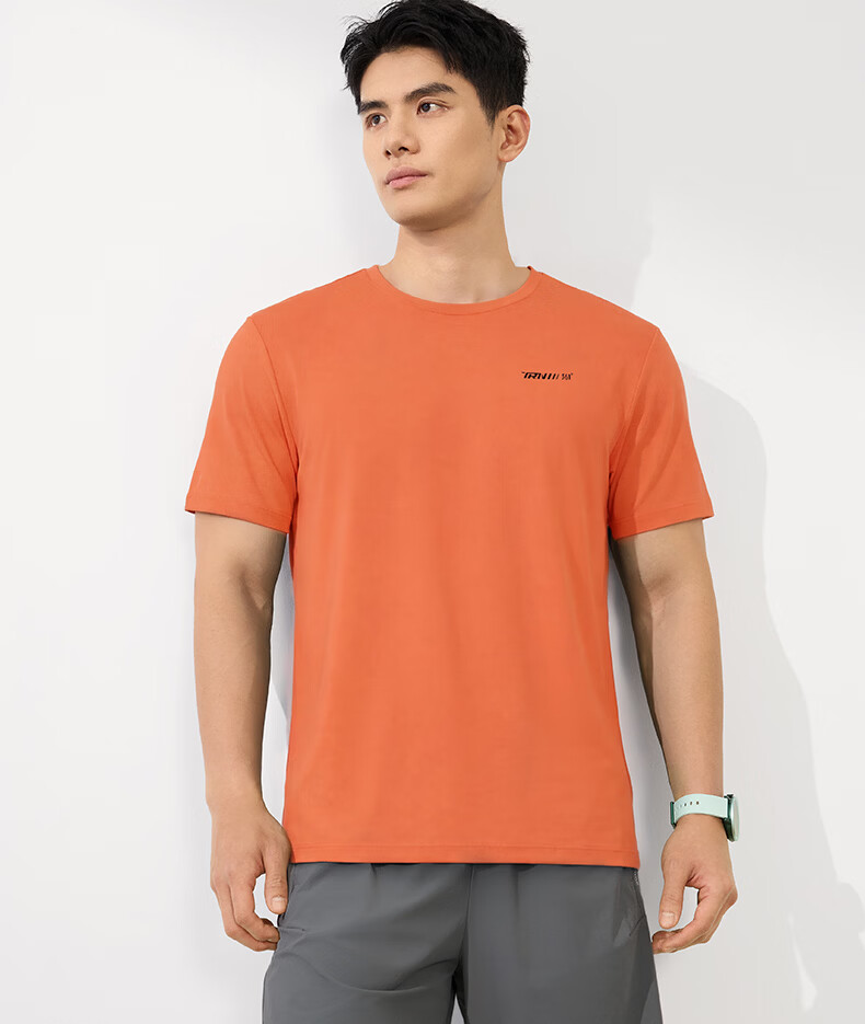 361° Men's Short-Sleeve T-Shirt, Summer Quick-Dry Sports Running Loose-Fit Fitness Casual Men's Tee Clothing 652524113H-2 78