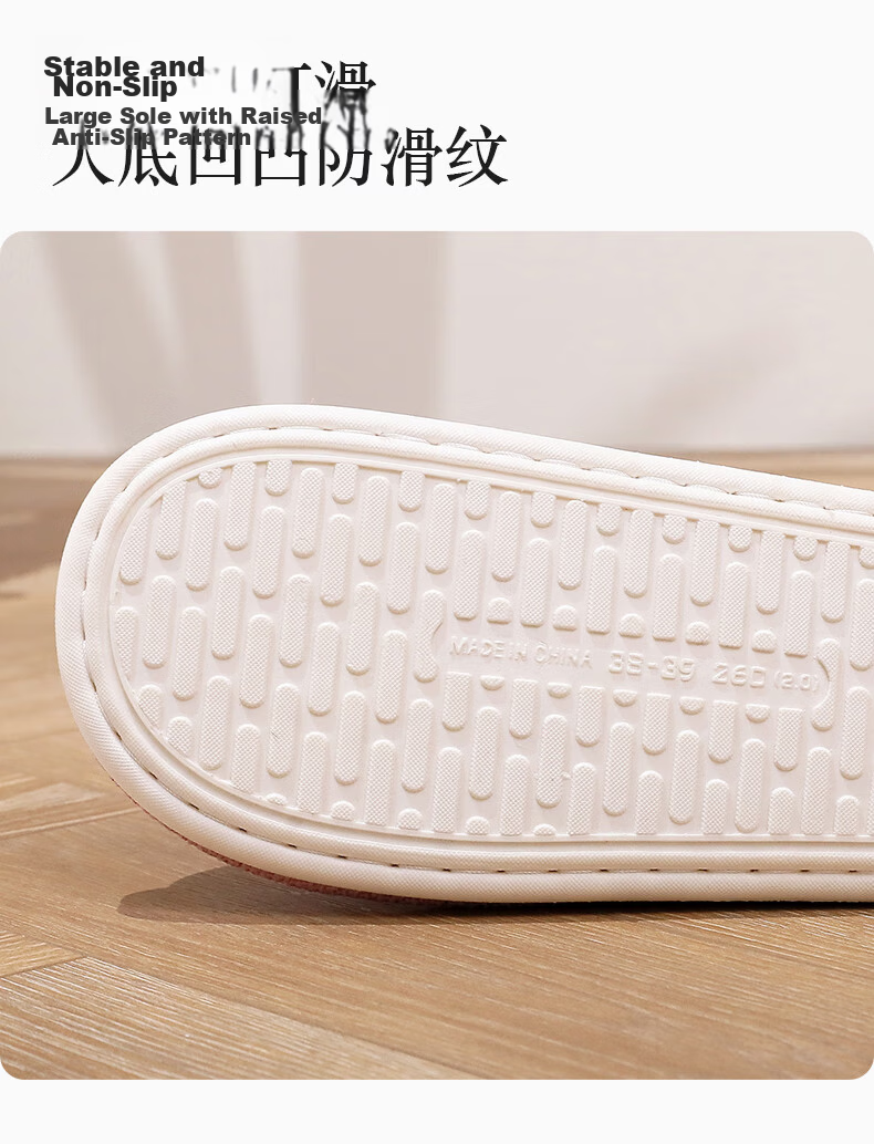 GUOLUOFEI Home Slippers for Men, Summer Indoor Cloth Linen Couple's All-Season Spring Autumn Floor Shoes, Yellow, Size 40-41 6
