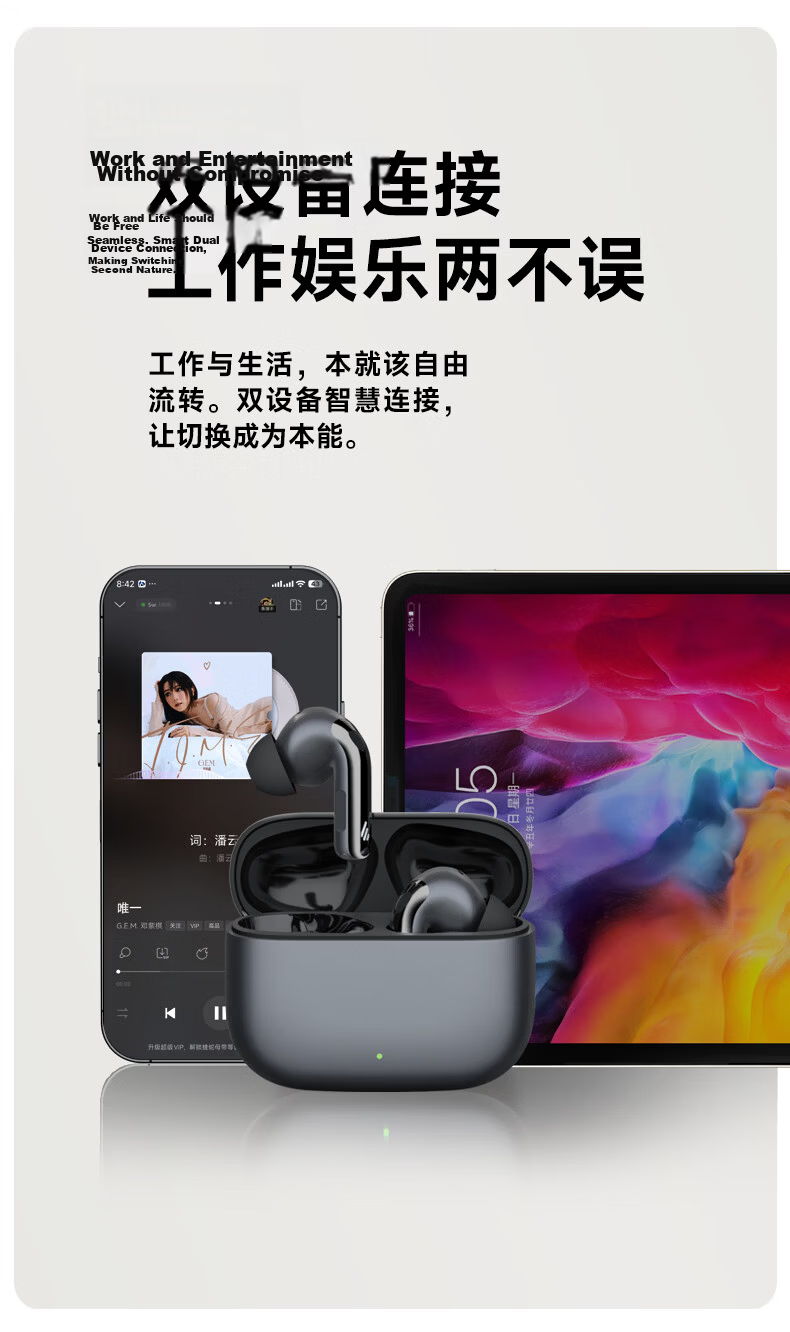 EDIFIER Lolli Pro 5 True Wireless Active Noise Cancelling Earbuds Translator Headphones Translator Device Compatible with Apple Huawei Xiaomi OPPO Phones Starry Gray Graduation Gift 15